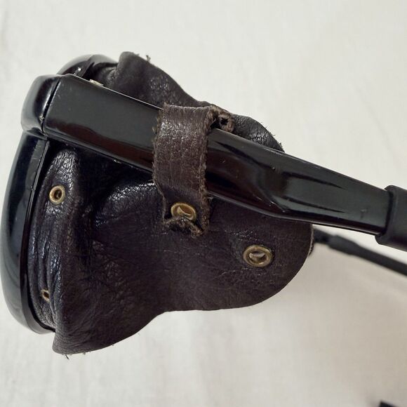 Vtg Japan Glacier Nylon Sunglasses Mountaineering Climbing Hike Black Leather main image 16